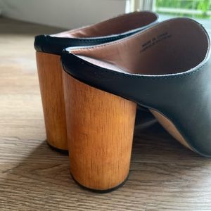 Black Leather Mules from Urban Outfitters US8